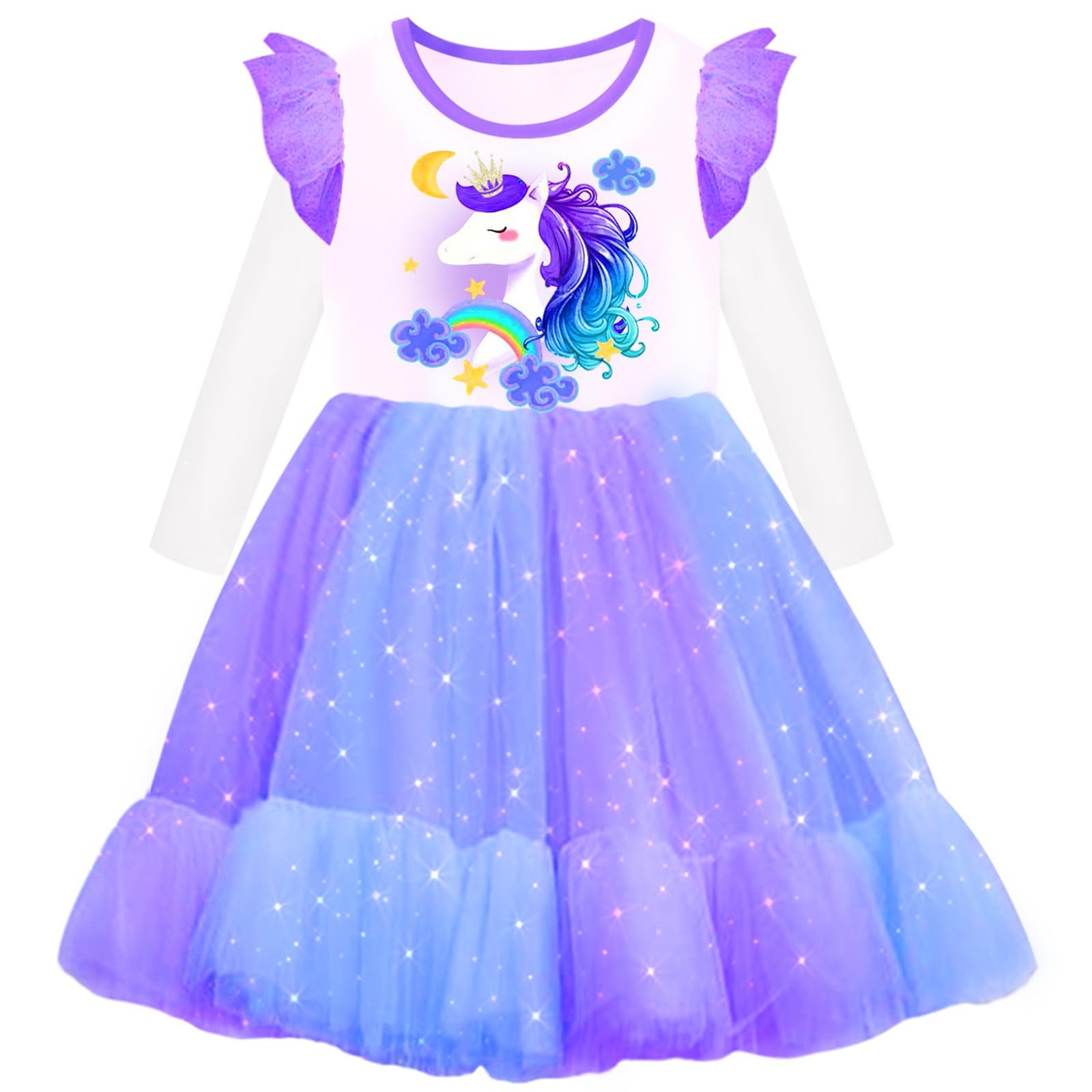VIKITA Kid Girls Dresses Princess Animal Cartoon Tulle Party Casual Outfits Clothing 1-8 Years — view 21