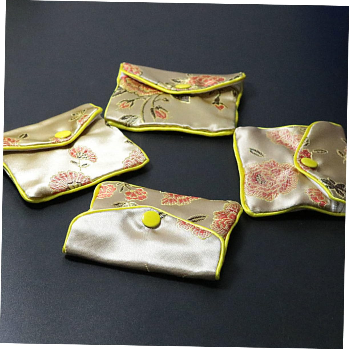 3 Sets Schmuckbeutel Mit Schnalle Seidenornamente Beutelmaterial Zur Aufbewahrung Von Schmuck 12 Stück * 3