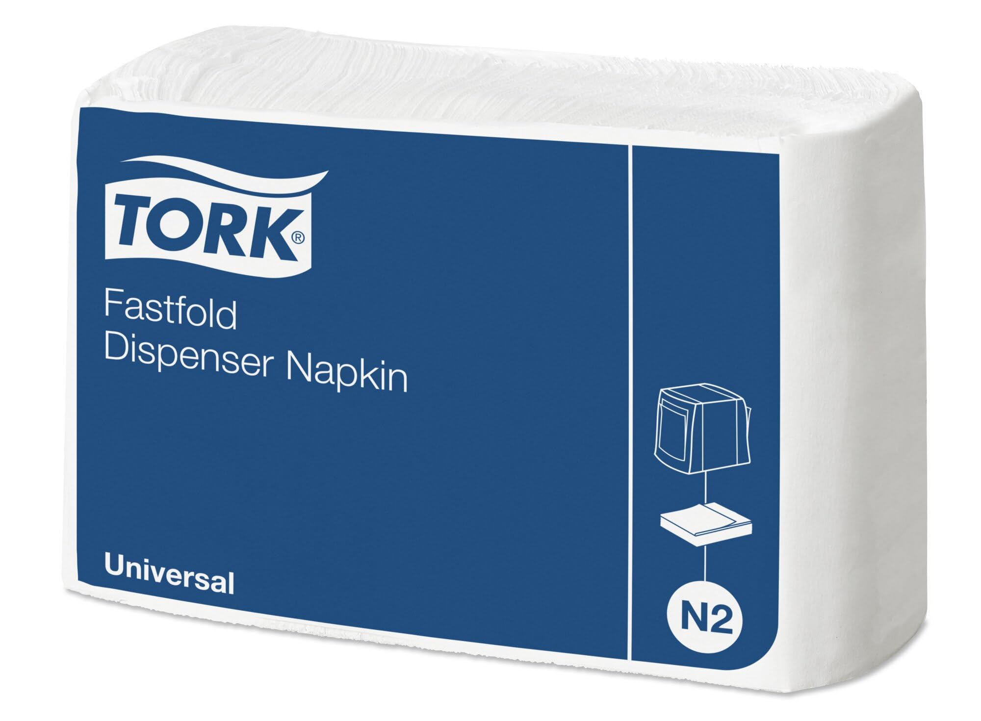 Tork 10933 Fastfold serwetka z dozownikiem, uniwersalna, biała, 1-warstwowa, długość po rozłożeniu 30 cm, 300 sztuk