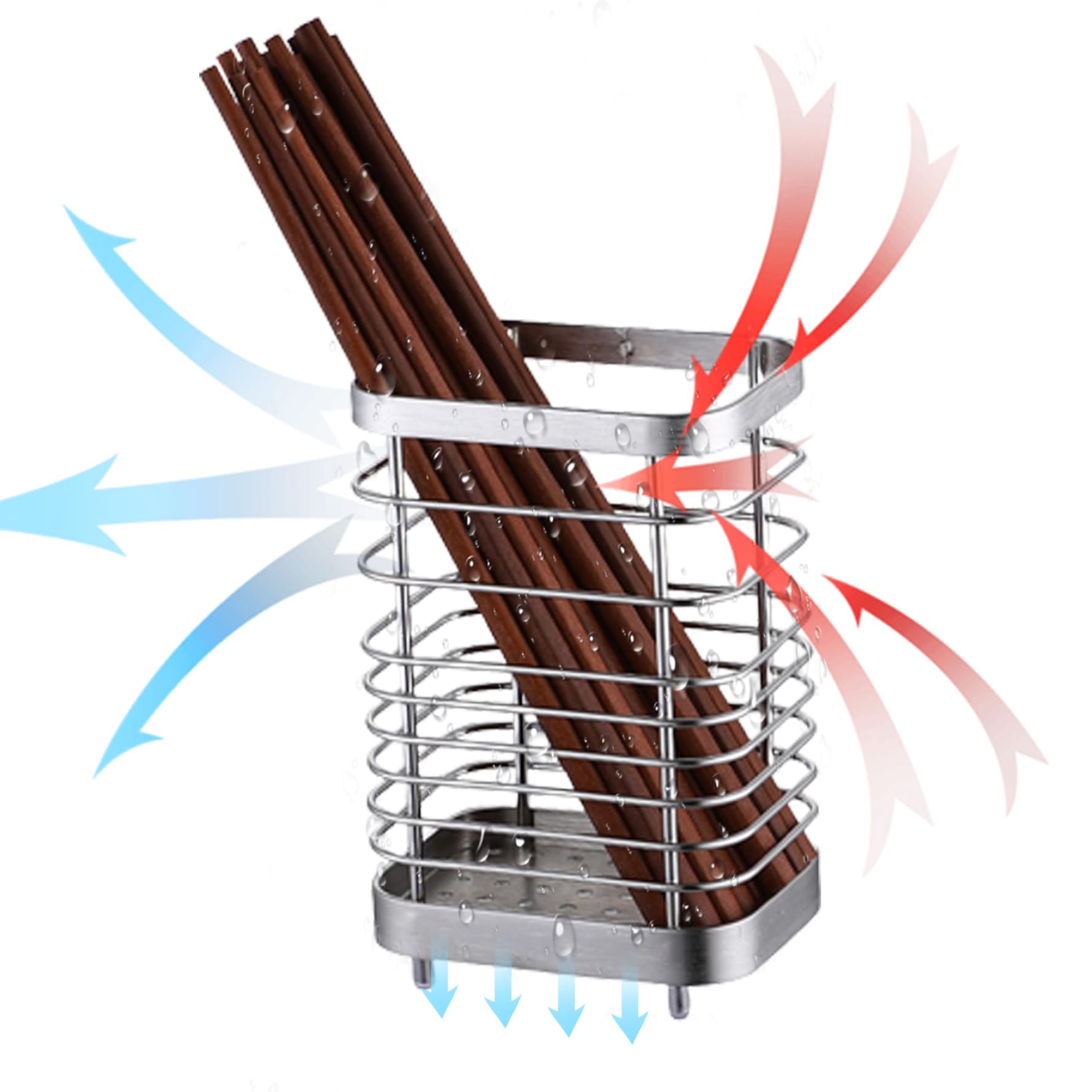 Soporte Para Cubiertos Besttoolifes - Acero Inoxidable, Organizador