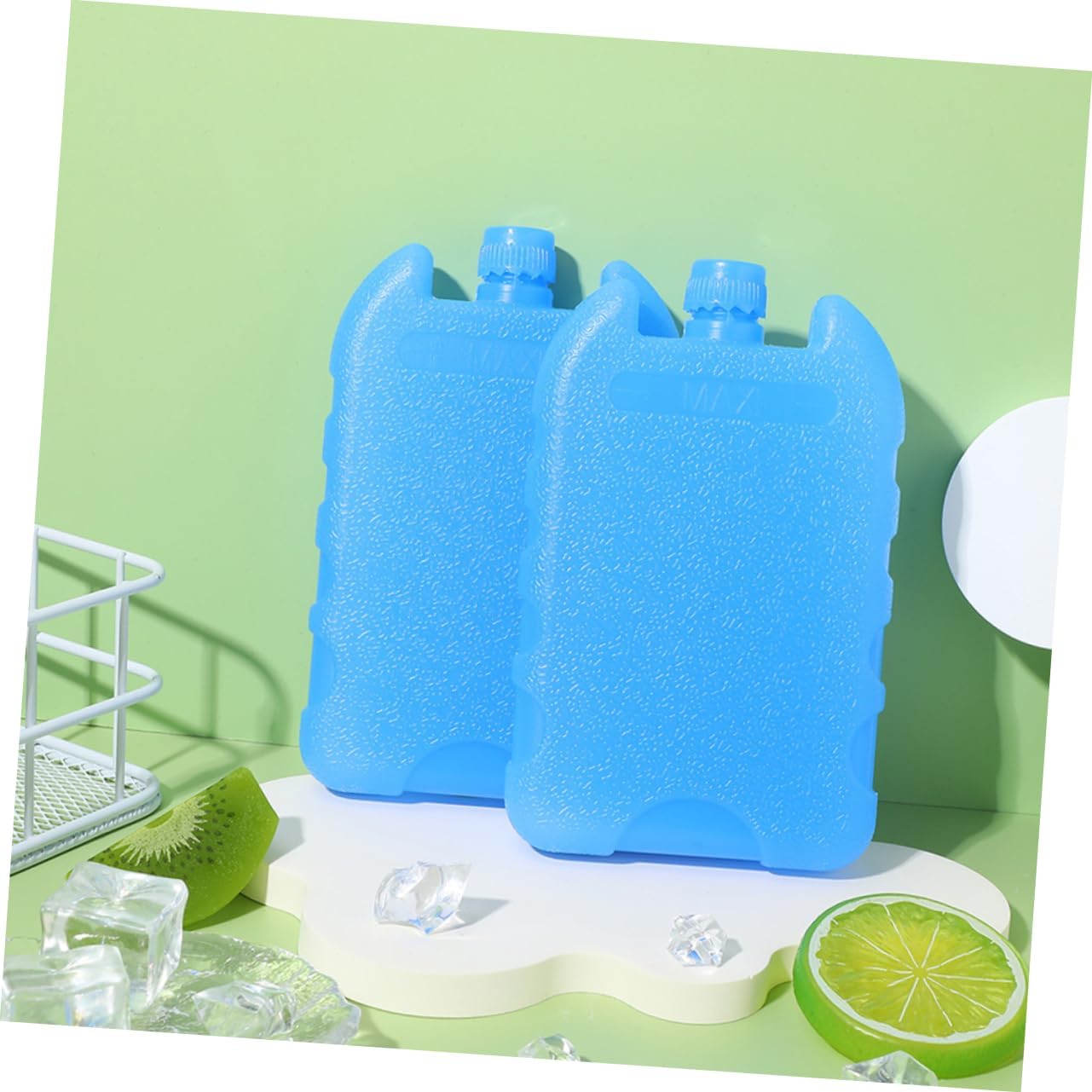 Mobestech 5sets Slim Ice Packs Freezer Reusable Cases Cooler Container Portable Cooling Pack 10pcs*5