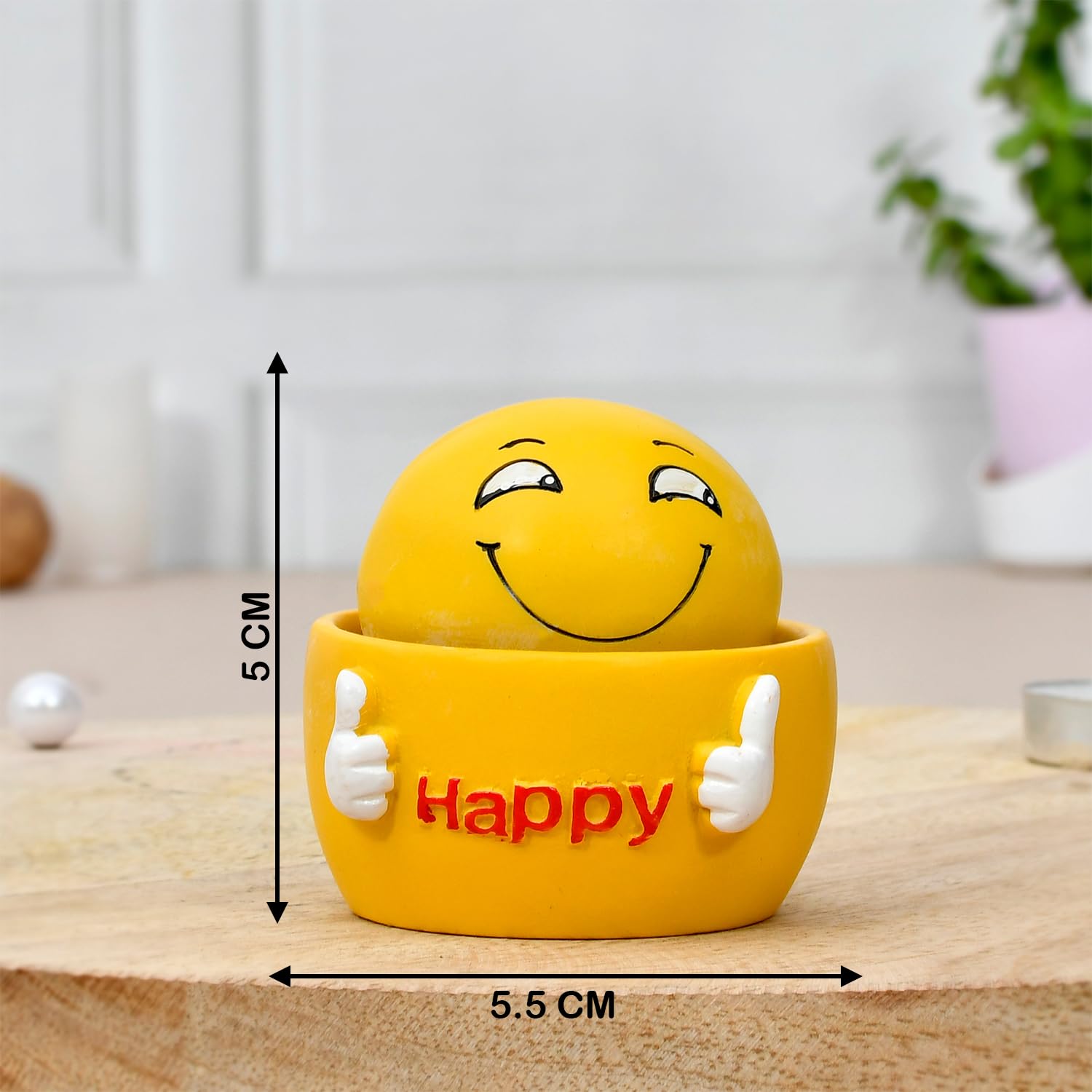 ascension Happy Head Shaking Smiley Emoji for Car Dashboard Smiley