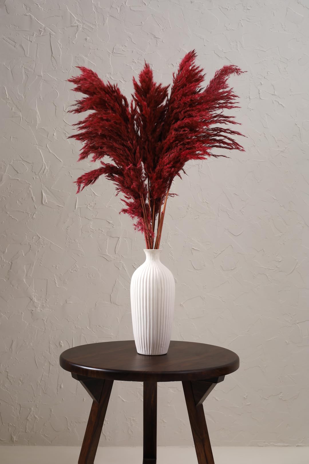 PUREZENTO Saroi Vase White 12 inch Matte Finish Ceramic Designer Flower Vases for Home, Decoration, Centre Table, Bedroom, Side Corner Beautiful Decorative Vases with Unique Quality-image-26