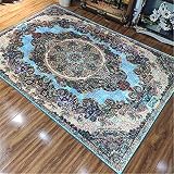 AU-OZNER preisgünstige teppiche,Hellblauer Teppichboden, Balkon, leicht zu reinigen komfortablen Vakuumppich Teppich 300x400 -hellblau_180x250 cm.