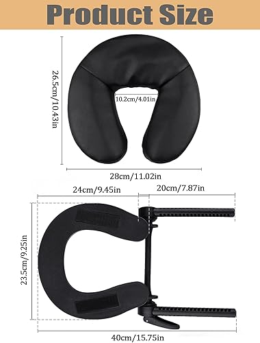 Miniatura 7 de EBANKU Almohada para reposacabezas de mesa de masaje, cuna universal estándar ajustable con almohada para mesas de masaje