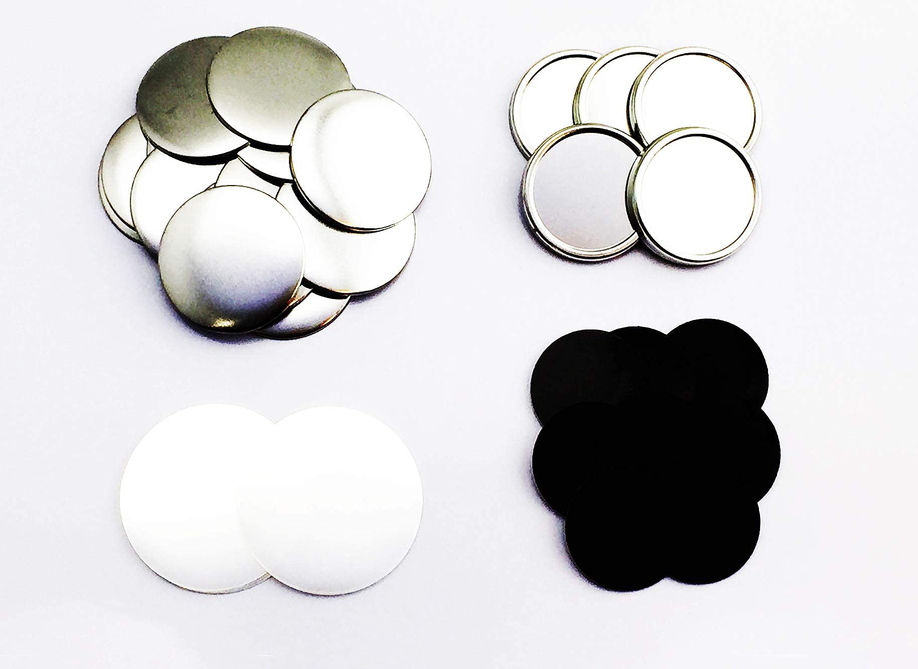 chibuttons 75 mm (3 pulg.) imán de goma Piezas Redondo (100sets) sistema métrico