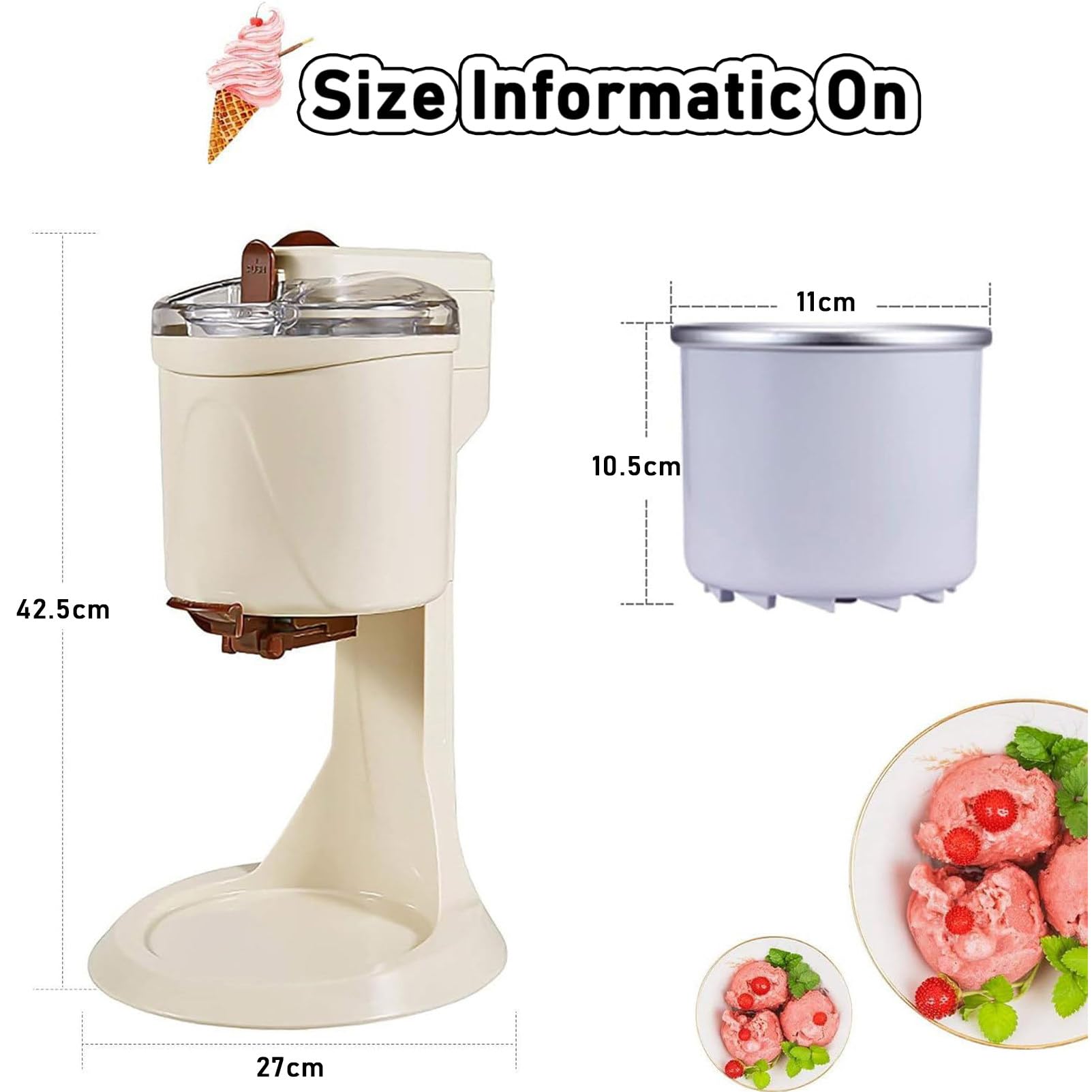 Inicio DIY Cocina Automática Mini Fruta Máquina de Helado Suave, Máquina de Helados, Máquina de Helado Suave - Disfrutar Hecho en Casa