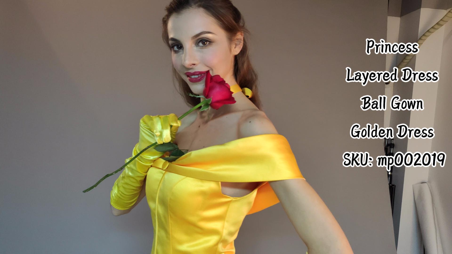 golden dress costume CosFantasy Women Princess Dresses Yellow Ball Gowns S : Clothing, Shoes & Jewelry 25012 Affordable Denim Dresses from Color:melissadress_bluefloral_blue_multi angel costume with wings