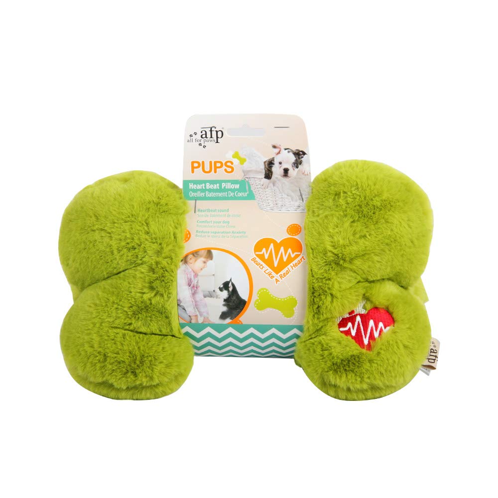 ALL FOR PAWS Puppy Heartbeating Pillow Dog Crate Training Snuggle Toys Dog Pillow Sleep Aid Plush Toy, Separation Anxiety Relief and Comfort New Puppy