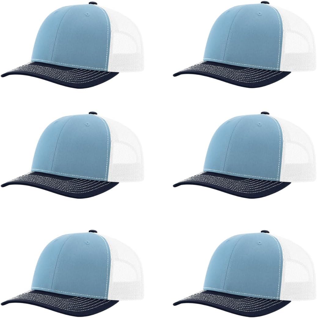 Richardson 112 Classic Six-Panel Adjustable Snapback Trucker Cap | Bulk Packs Available
