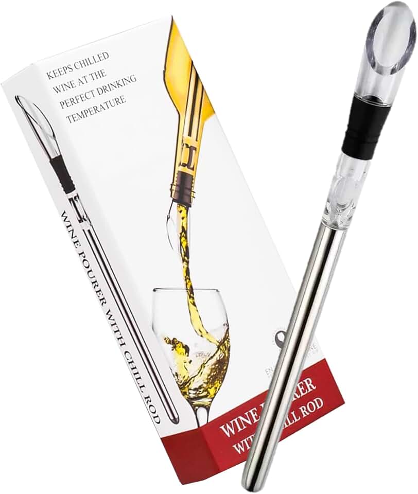 Wine Chiller Stick Small Wine Cooler 3-in-1 Stainless Steel Wine Bottle Cooler Stick Iceless Wine Chillers for Bottles Wine Gifts Champagne Chiller