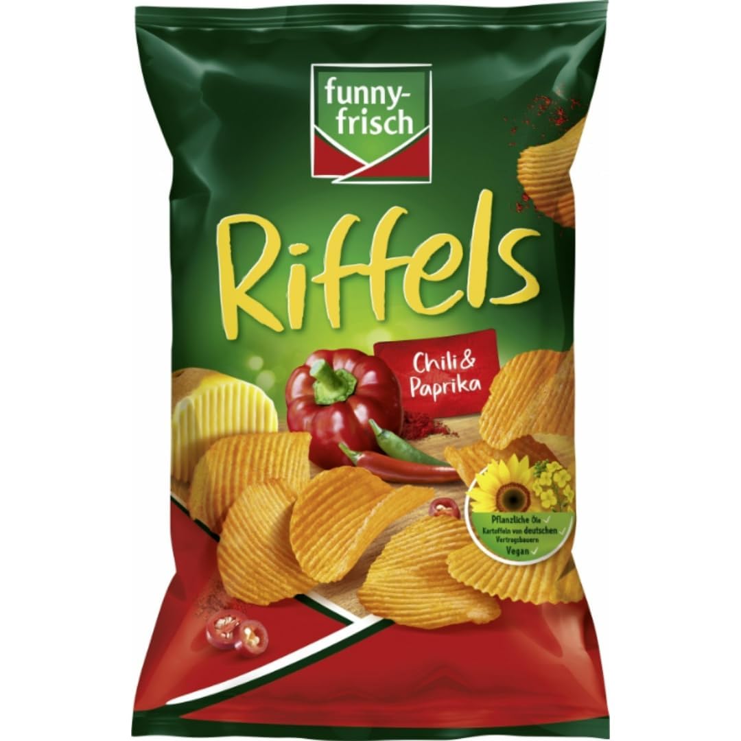 Riffels Chili & Paprika Chips Cracker 150 gramm, 10 ER