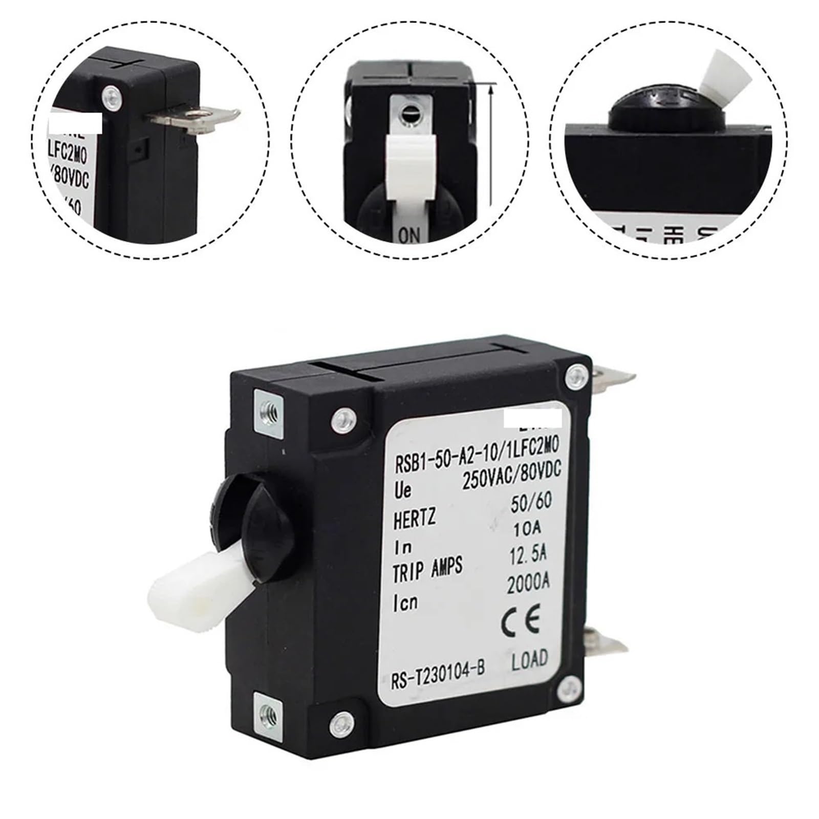 1 sztuka hydrauliczny wyłącznik elektromagnetyczny do zasilaczy UPS, przemysłowych systemów sterowania