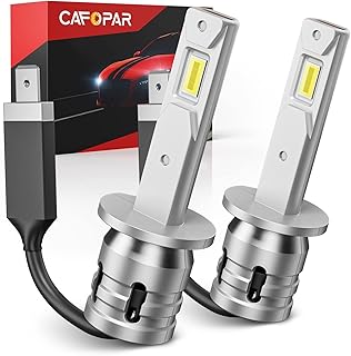 H1 LED Headlight Bulb, H1 LED Bulb 20,000 Lumens 300% Brighter 6500K Cool White 1:1 Mini Size, Non-polarity, High/Low Beam Fog light Plug and Play Halogen Replacement Bulb