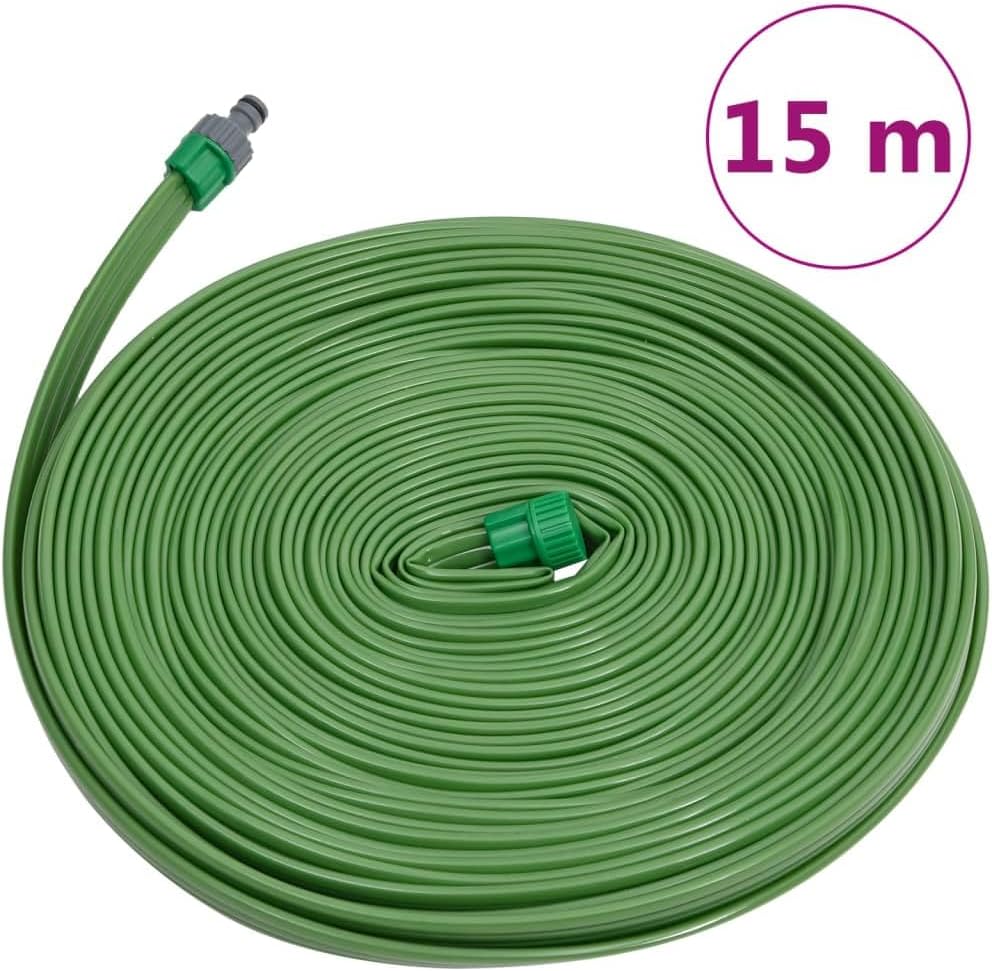 Home &amp; Garden-3-Tube スプリンクラーホース グリーン 15m PVC 家具の選択