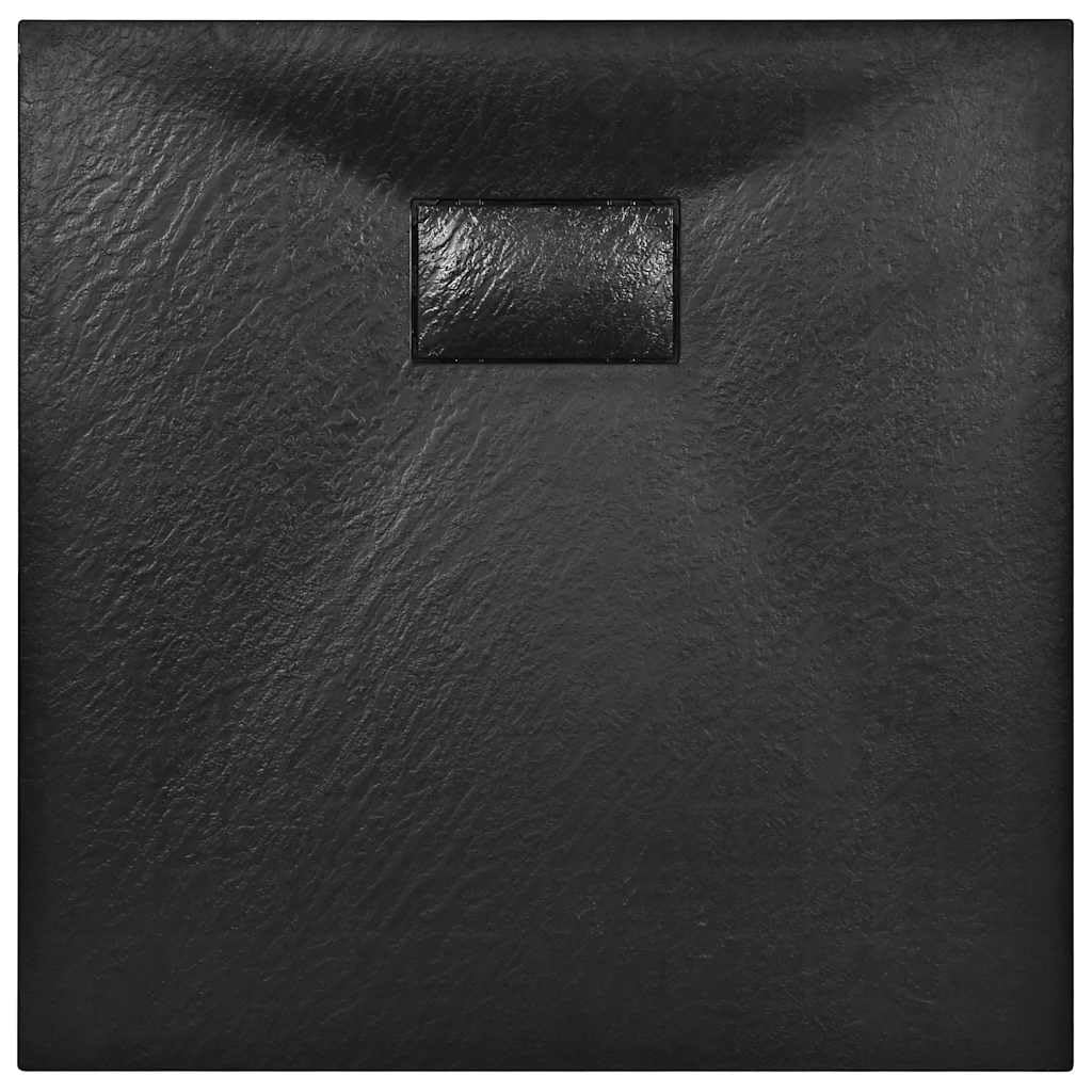 SMC - Plato de ducha (90 x 90 cm, superficie de pizarra), color negro