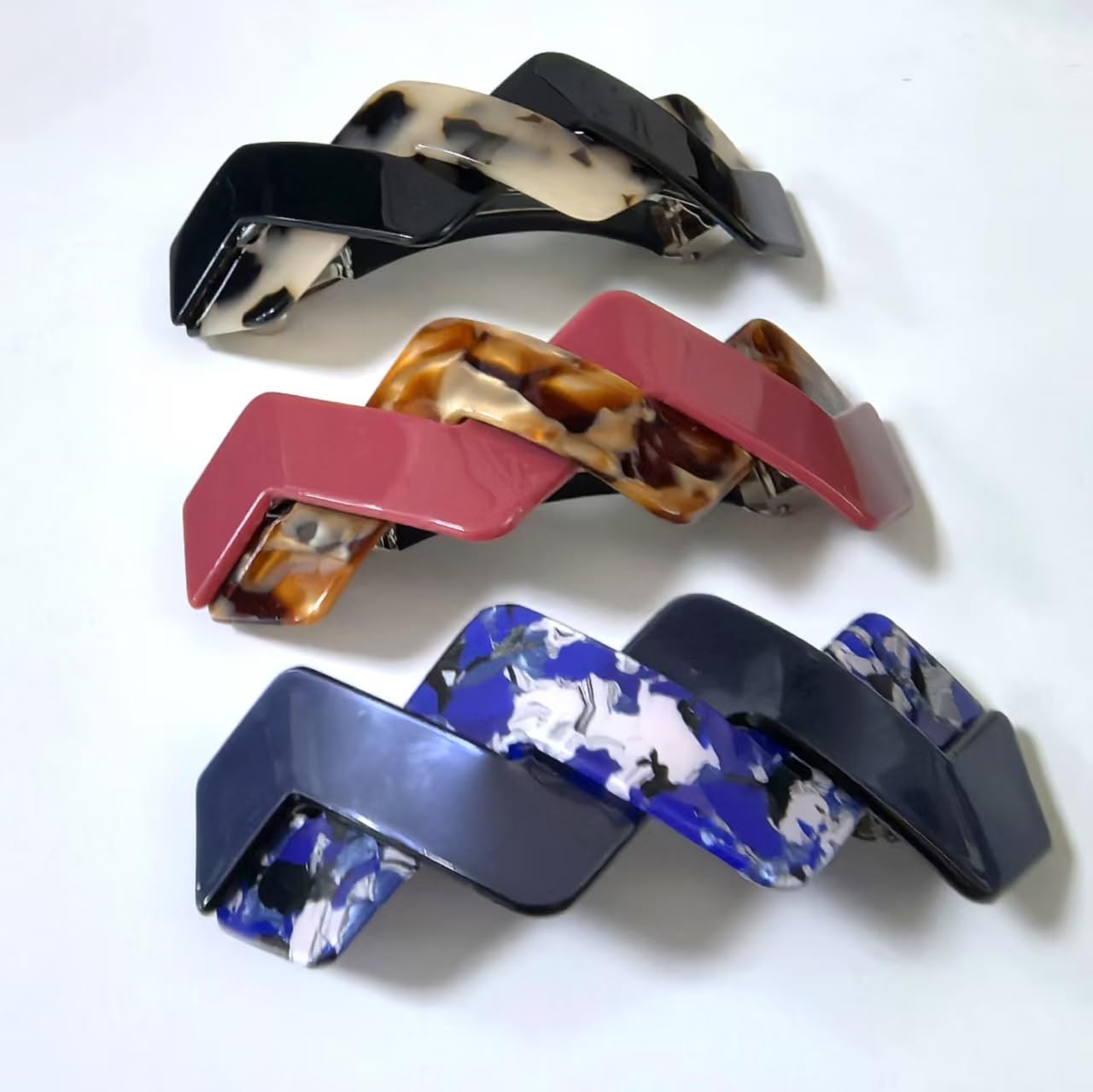 3 Pcs Hair Barrettes for Women Hair Clips Womens Hair Accessories Large French Hair Pin Retro Hair Clasp Accessories for thick hair-1t (mahua25) - Image 6