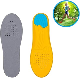 Isparks Sport Inserts Gel High Arch Support Shock Absorption & Cushioning Insoles for Plantar Fasciitis,Orthotic,Flat Feet Men & Women (Women & Men Size 5-9) - coolthings.us