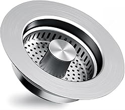 304 Stainless Steel Kitchen Sink Strainer with Odour Proof Basket, Sink Strainer for Kitchen Pressure Sinks 73-87 mm