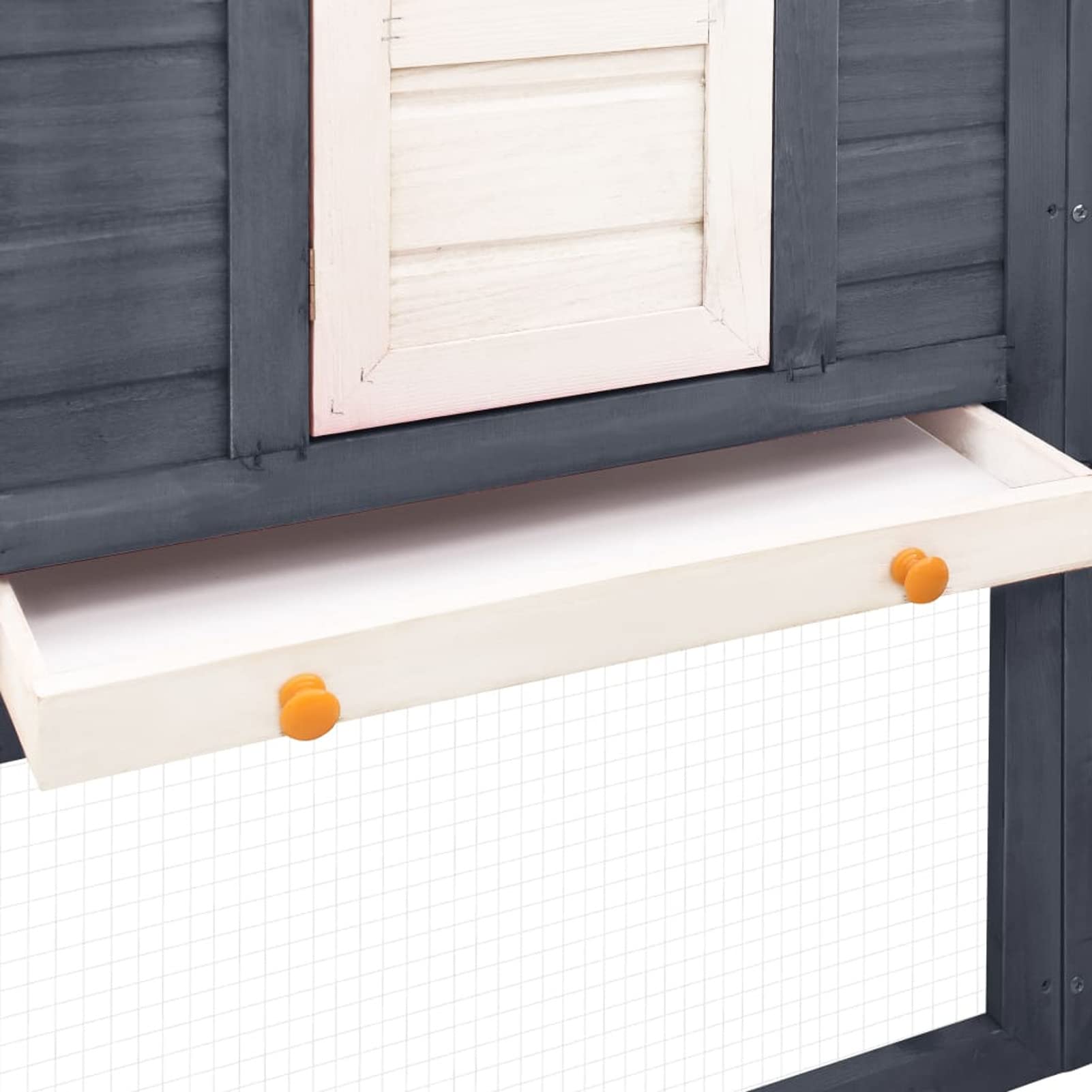 ShGaxin Jaula conejera de Exterior con Corral, Jaula Cobaya, Jaulas para Conejos, Jaula Hamster, Casa Conejo, Casita Conejo, Conejo, Madera Abeto Gris Blanco