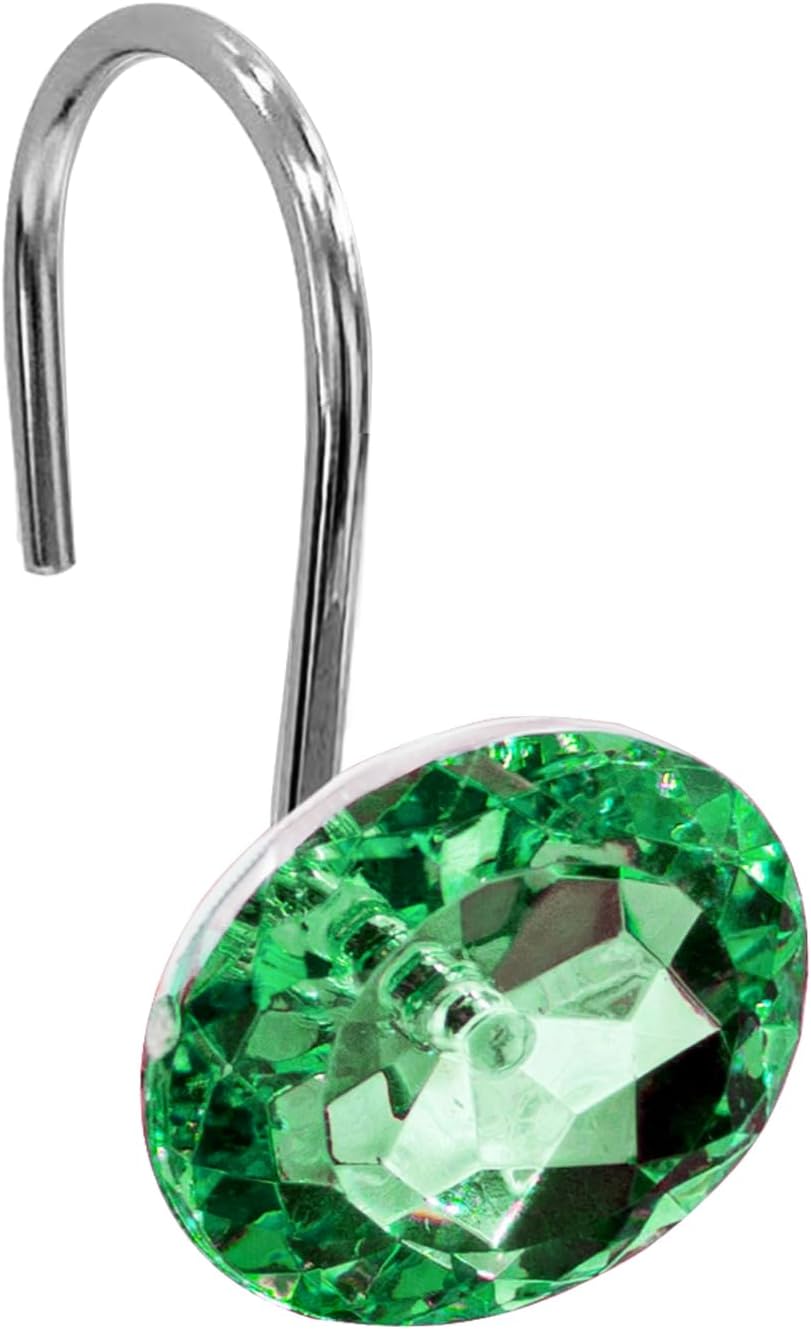 Amazon.com: Gibelle Shower Curtain Hooks, Diamond Shaped Shower Curtain ...