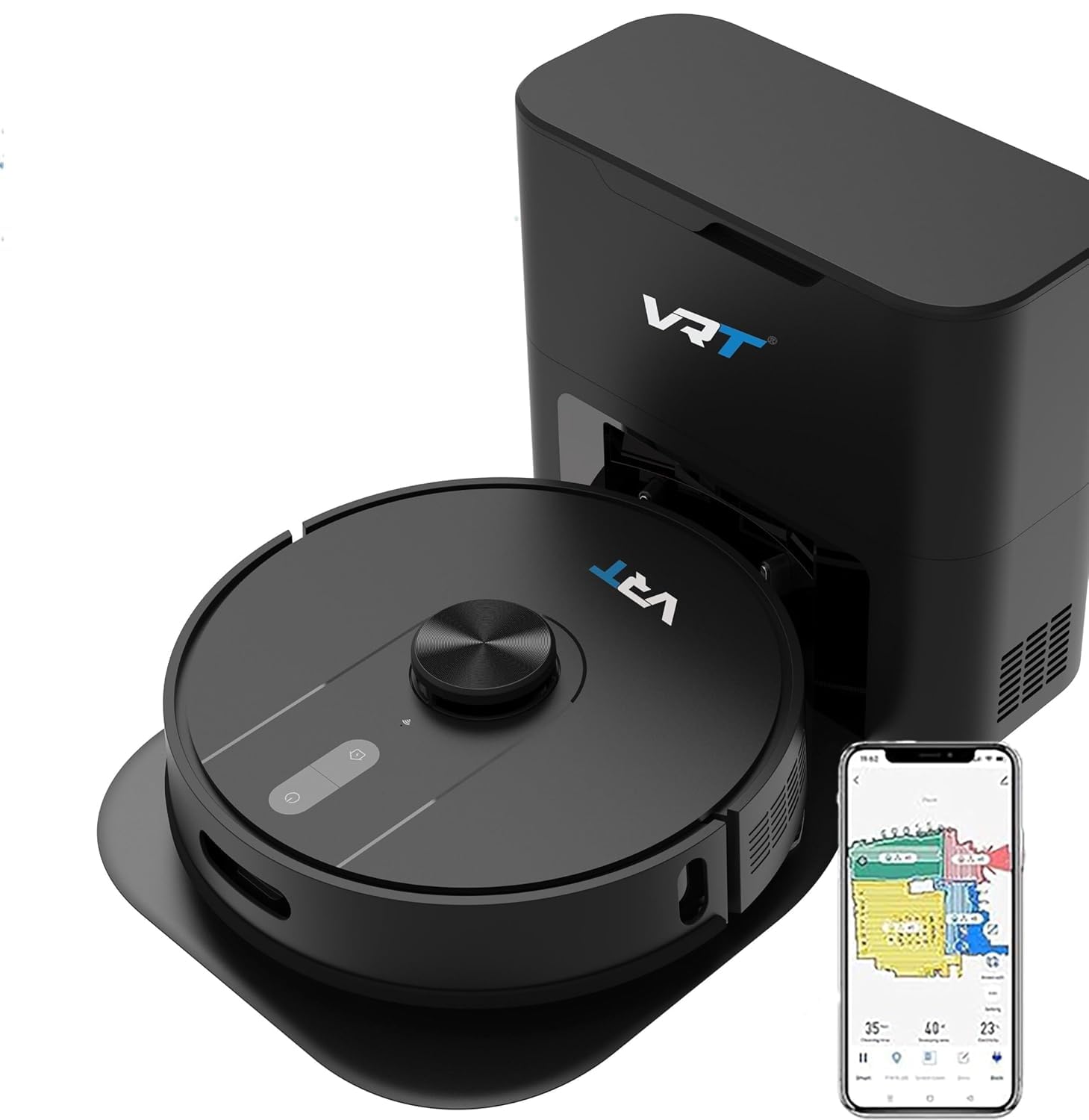 VRT MT-900 Robot Vacuum Cleaner Mop with Auto Dust Disposal | 6000Pa Suction | LiDAR Navigation | Wi-Fi App & Voice Control | Multi-Floor Mapping | 3500 sq.ft Coverage | 90-Day Dust Storage-image-37