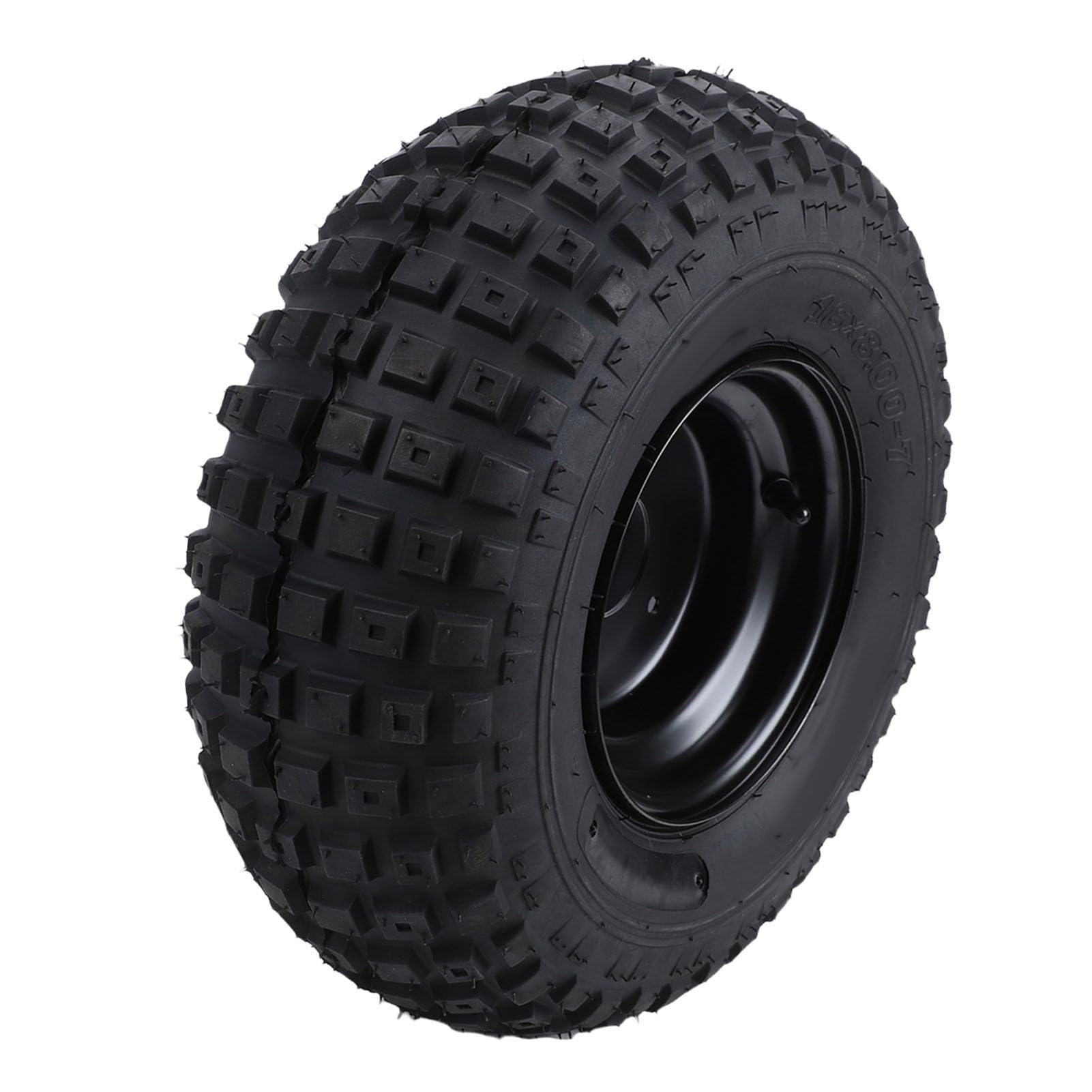 Akozon Opona Koła ATV 16x8-7 3 Otwory 7 Cal Terenowa Opona Bezdętkowa z piastą Koła UTV Quad Off Road Wózek Gokartowy