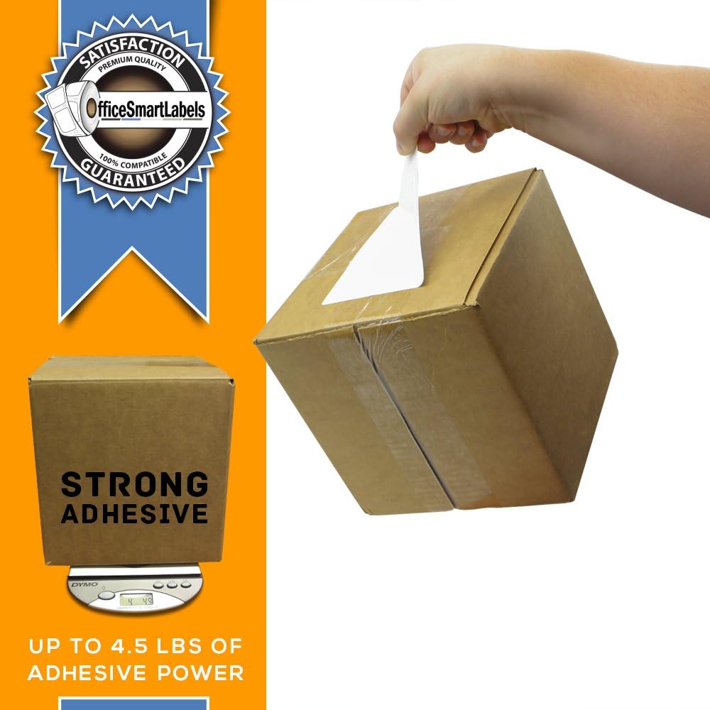 OfficeSmartLabels - 4 x 6 inch 4XL Internet Postage Shipping Labels, Compatible with 1744907 (10 Rolls / 220 Labels Per Roll)