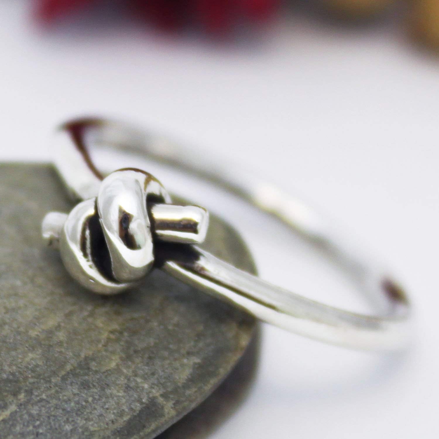 Thick Knot Ring, Engagement Ring, Simple Silver Ring, Knot Ring, Silver Ring, Statement Ring, Promise Ring