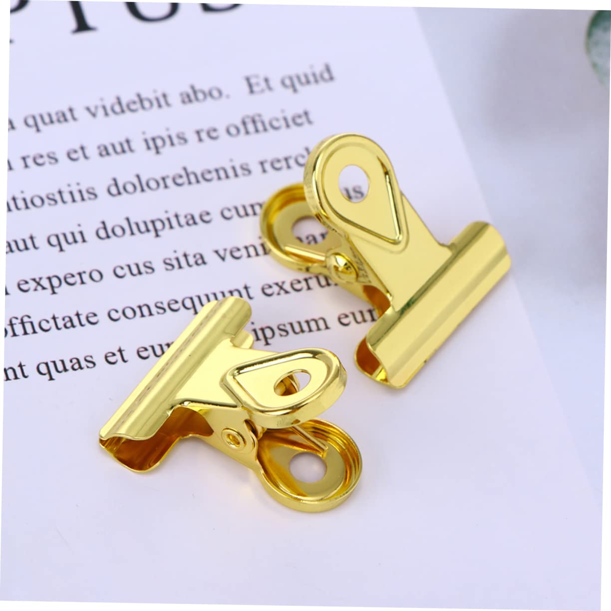 Operitacx 30pezzi Clip Metalliche Placcate Clip Per Carta Con Molla Resistente Per Ufficio Casa e Organizzazione Documenti