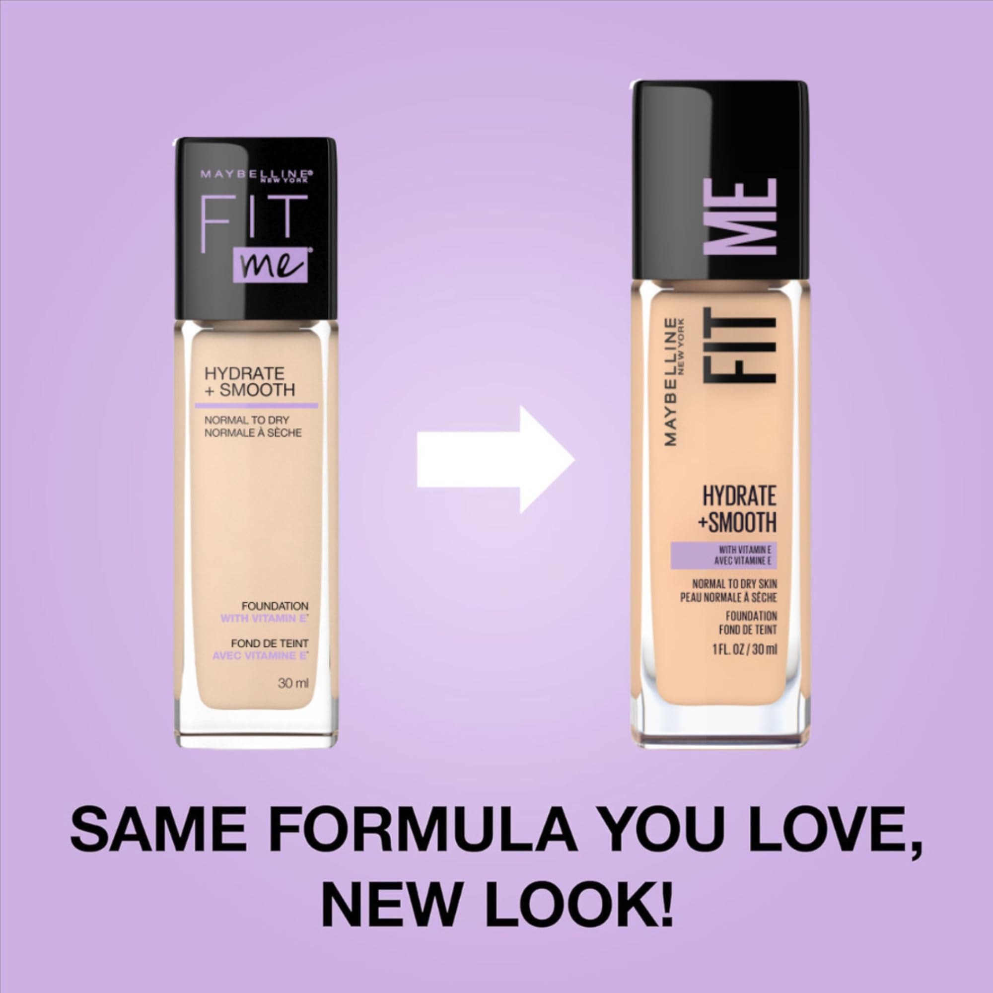 Maybelline New York Fit Me Hydrate + Smooth Foundation, Natural