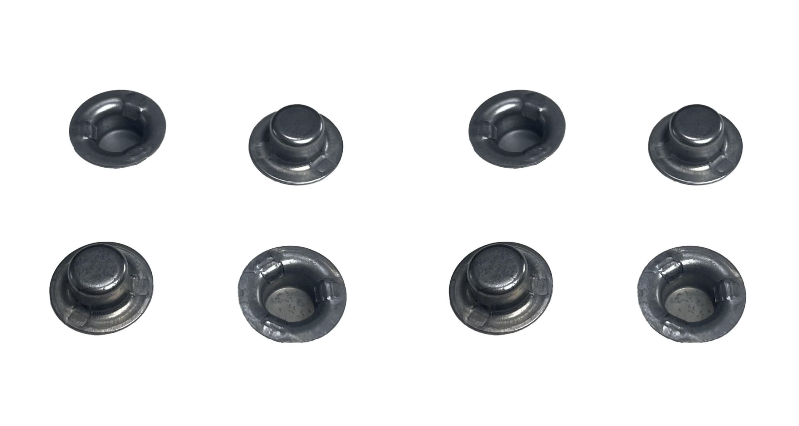 EMagTech 10pcs 5/8" Axle Push Nuts - 19.5mm OD Metal Fasteners For Trolley, Lawn Cart, Wheeled Trash Can, Pressure Washing Truck