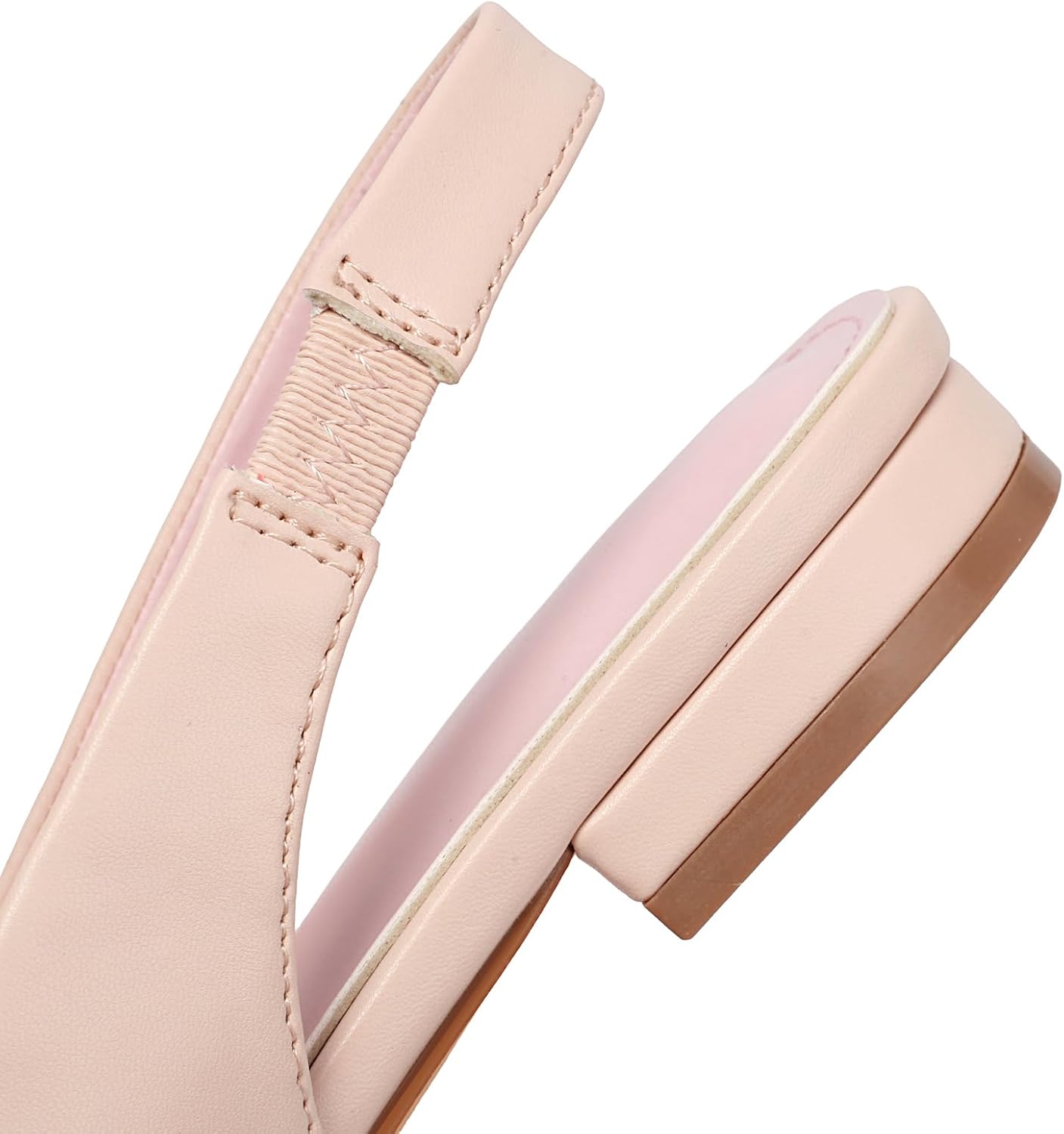 Women's flat sandals Square-toe floral ballet flats Open-back Mary Jane shoes - Image 5