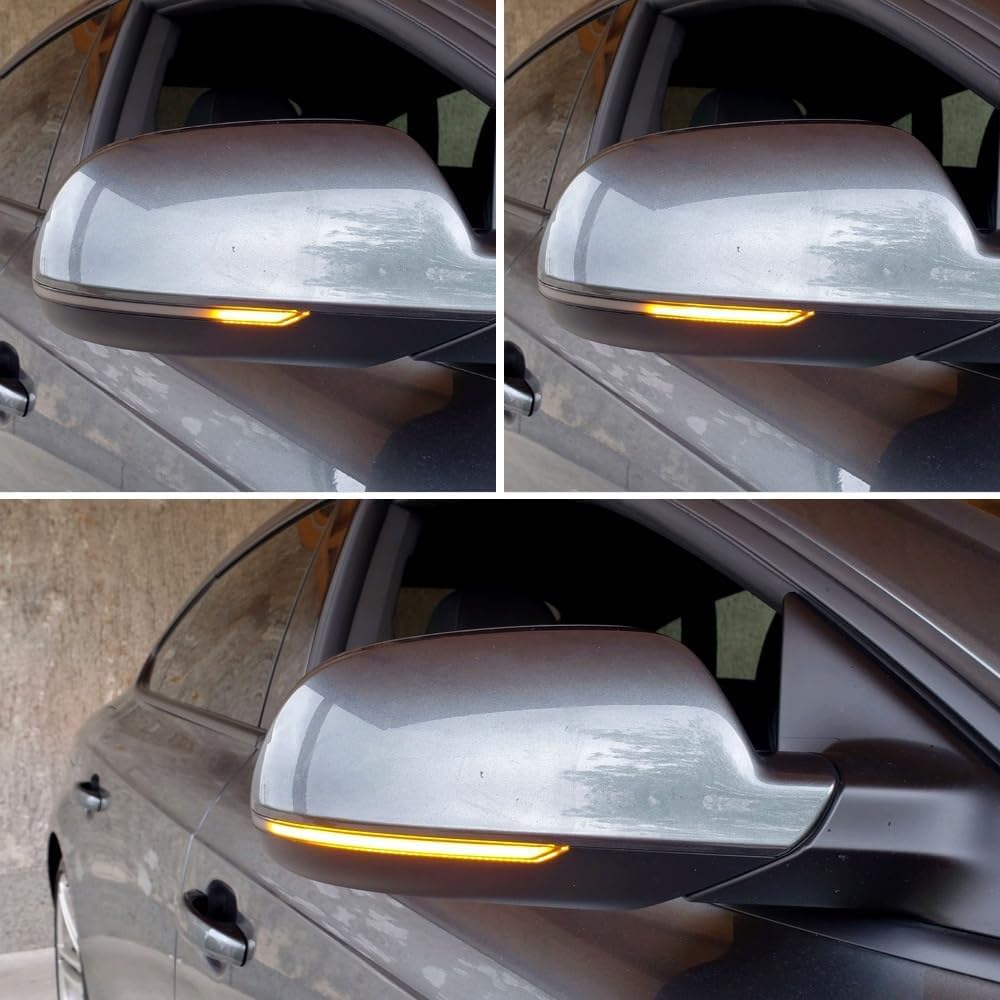 Auto Seite Rückspiegel Blinker Licht für Audi A4 A5 B8.5 RS5 RS3 A3 8P B8 Q3 S4 A4L S5 S6 A6L C6 Autoseite Anzeigeleuchte Spiegelblinker Außenspiegel Blinker Zubehör Auto-Rückspiegel-Blinker