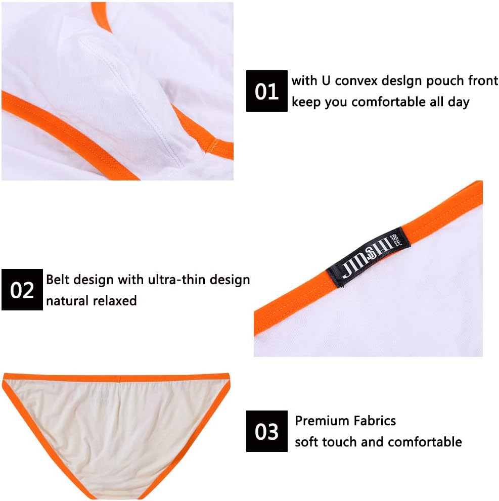 JINSHI Bikini Briefs Men Underwear Comfortable Sexy String Underpants - Image 4