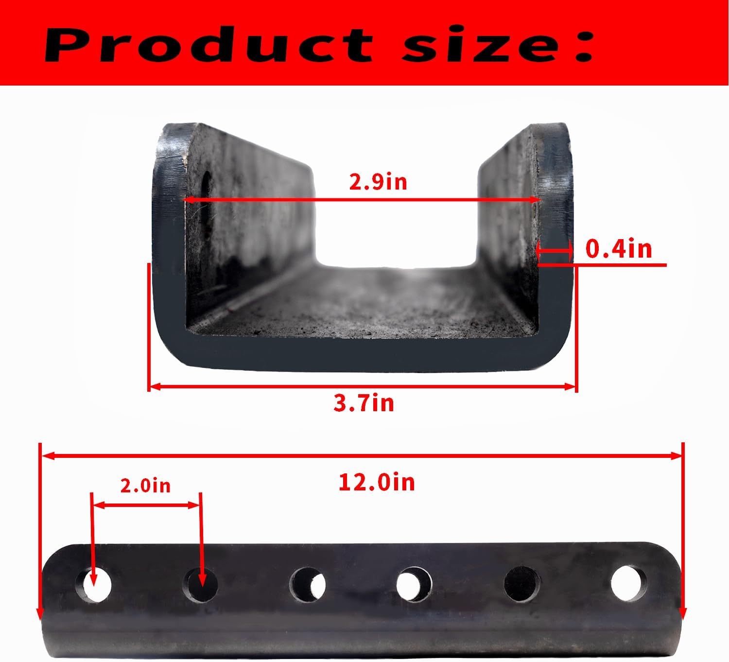 Trailer Coupler Vertical Channel Adapter Fit for 50 Degree A-Frame Trailer 14000LBS Components Only1400-5-Position Adjustable Channel Base 2 Sides Without Welded Raw Finish