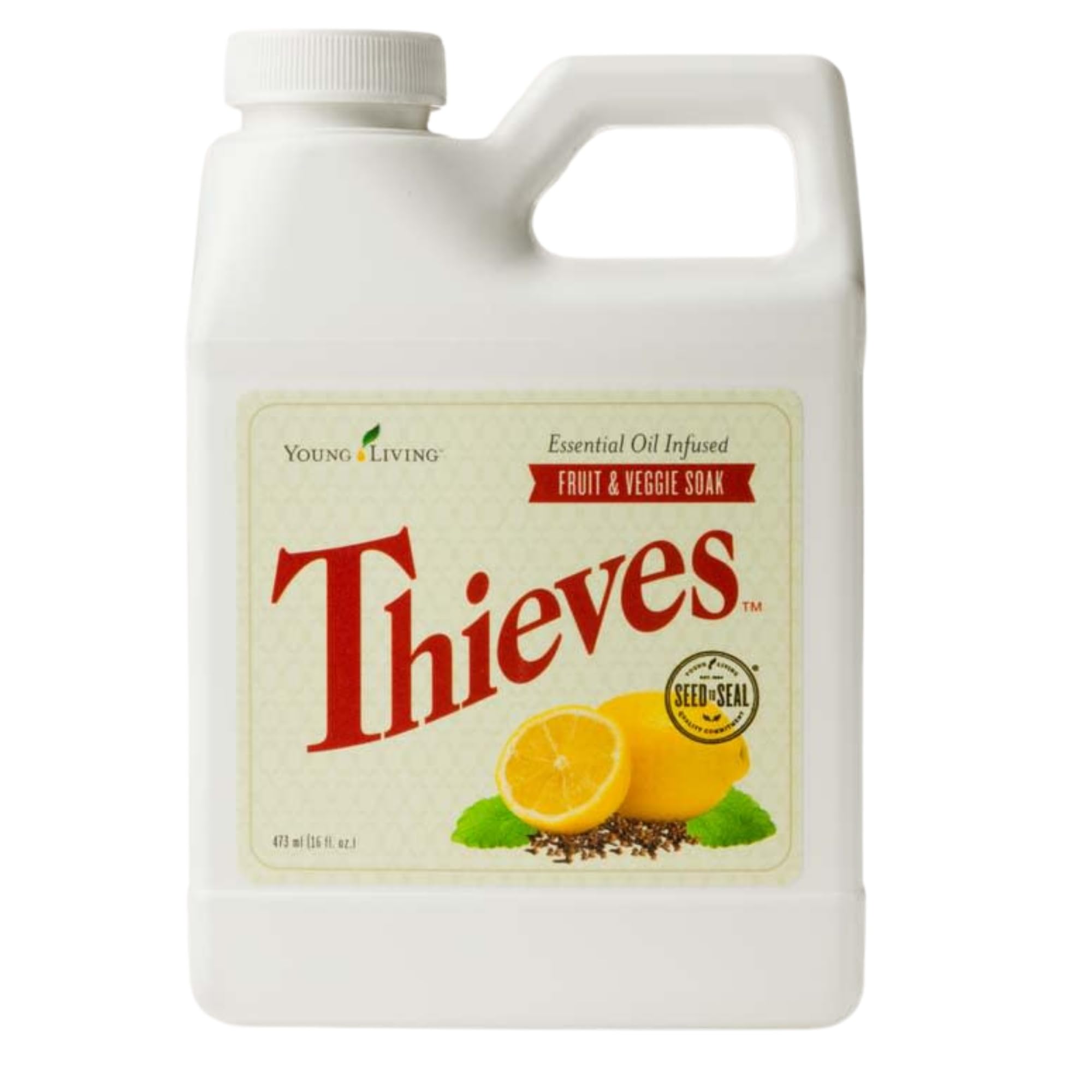 Young Living Thieves Fruit & Veggie Soak, 16 fl oz | Natural Home Care Cleanser | Gently Cleansing | Plant-Based | Infused with Water, Decyl Glucoside, Citric Acid, & Sodium Citrate