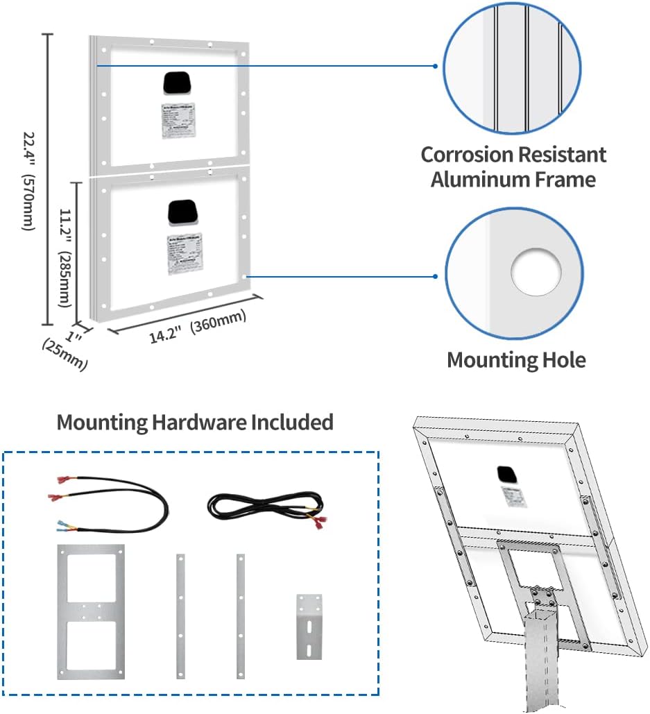 TOPENS 20 watt Solar Panel Kit Overview