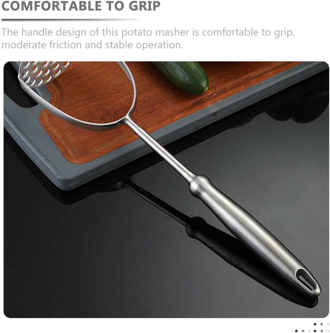 Stainless Steel Potato Masher and Bean Masher Manual Kitchen Tool for Home Use Sturdy 304 Metal for Mashed Potatoes and Avocado