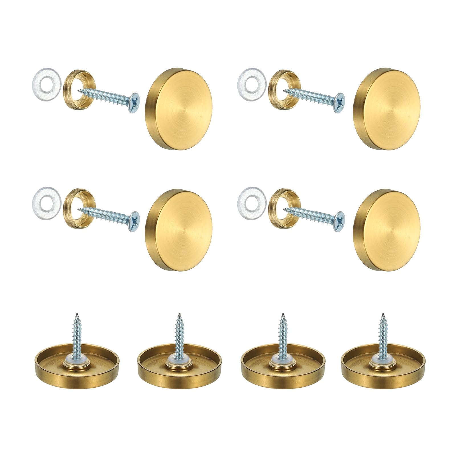 YELARXI Mirror Screws 304 Stainless Steel Decorative Caps Cover Nails Fasteners