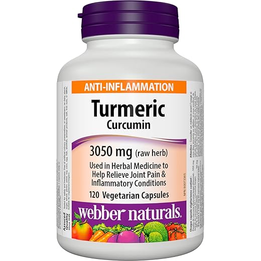 Webber Naturals Turmeric Curcumin, 120 Capsules