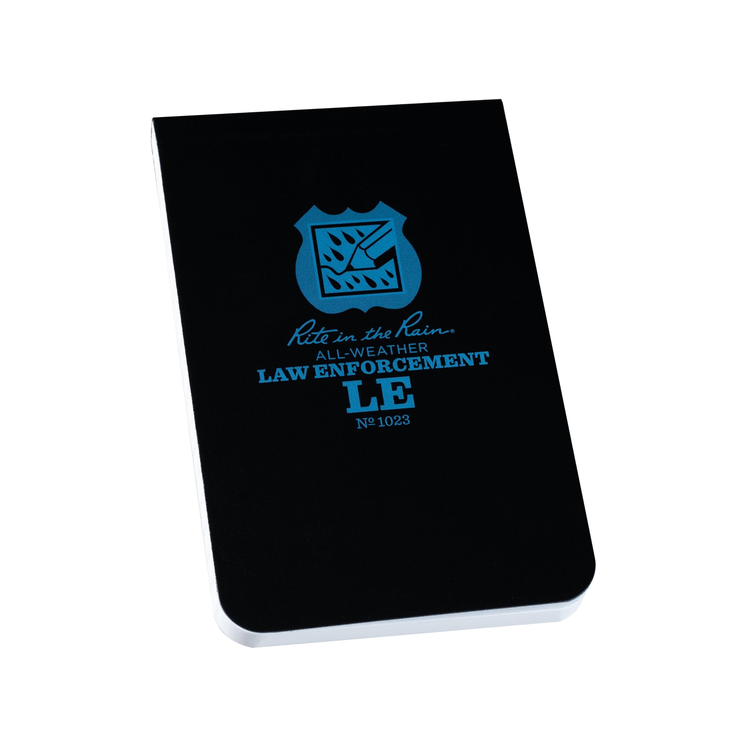 Rite in the Rain All-Weather Law Enforcement Notebook, 3.25" x 5", Black Cover, Legal Pattern (No. 1023)