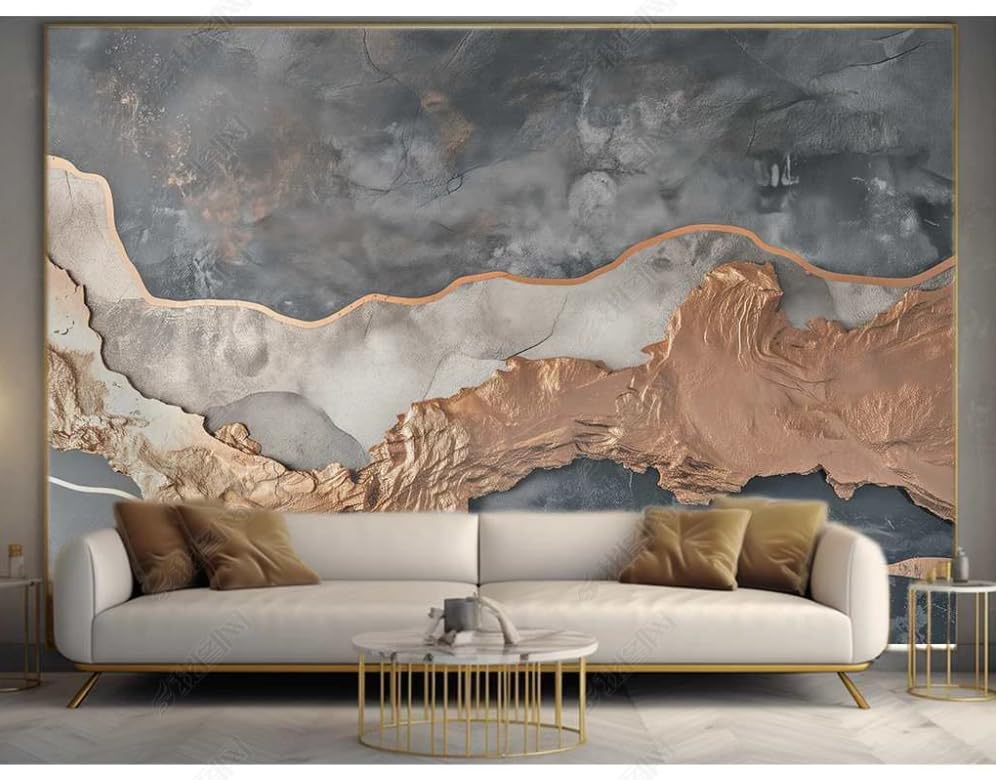 Papier Peint Panoramique Roches Modernes : Créez un Salon Apaisant