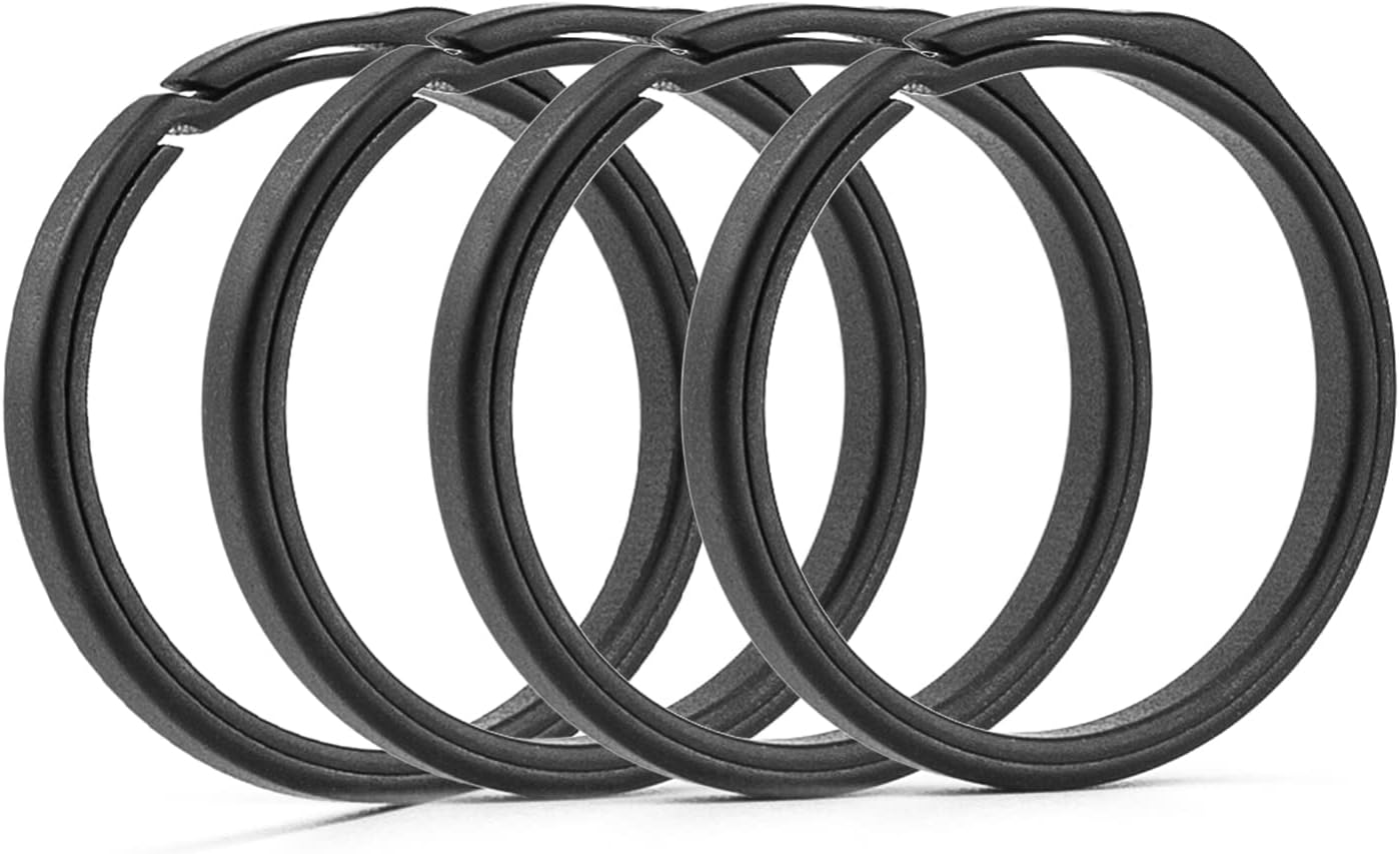 TISUR Titanium Key Rings, Heavy Duty Key Chain Ring Split Keyring Keychain Rings for Car Keys, Dog Tags,Carabiner
