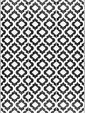 BalajeesUSA Outdoor Patio Rugs Clearance 9'x12' (274 cm x 365 cm) Black n White 4514