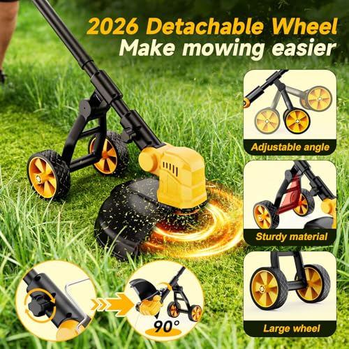 20000RPM Brushless Cordless String Trimmer for Dewalt 20v Battery(Battery Not Included) - image 5