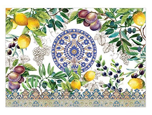 Michel Design Works Turkish Cotton Placemats, Set of 4, Tuscan Grove