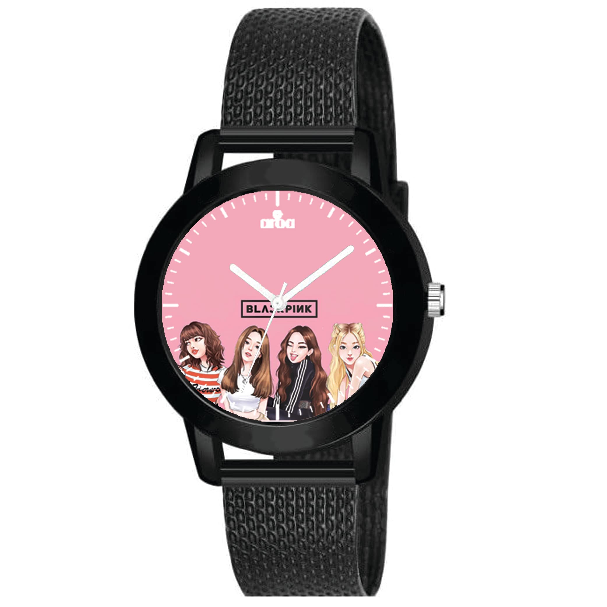 AROA Watch for Womens with Blackpink Cute Anime Model :553 in Black Metal Type Rubber Analog Watch Pink Dial for Women Stylish Watch for Girls (B0C4TXV9FL) Amazon Price History, Amazon Price Tracker