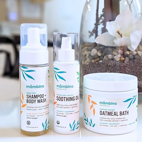 Miniatura 8 de Mambino Organics Happy Time Champú y gel de baño, caléndula y naranja dulce, 5.5 onzas, paquete de 3