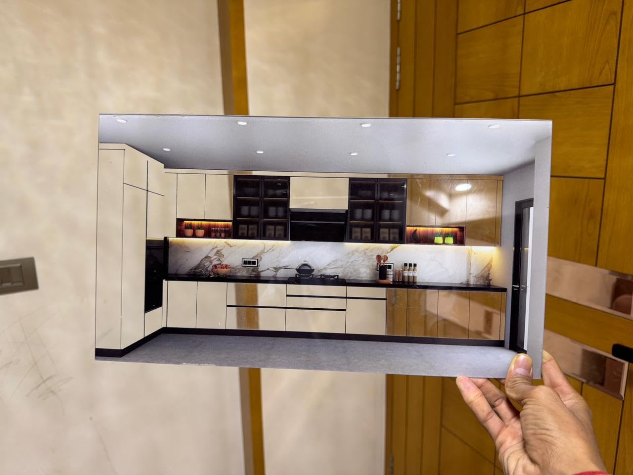Crystal Clear Acrylic Kitchen Design Demonstration Sheet, Transparent Display Panel for Interior Visualization, Professional Grade Presentation Material-image-30